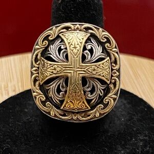 Konstantinos GOLD and Sterling Sterling statement Ring.